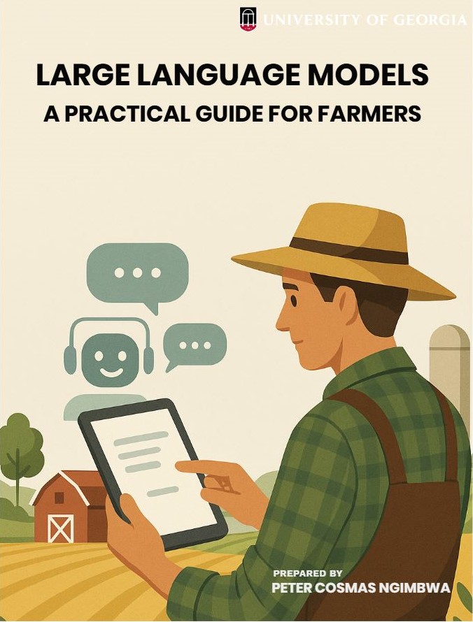 Cover page of the document "Large Language Models: A Practical Guide for Farmers." Click to follow the link.