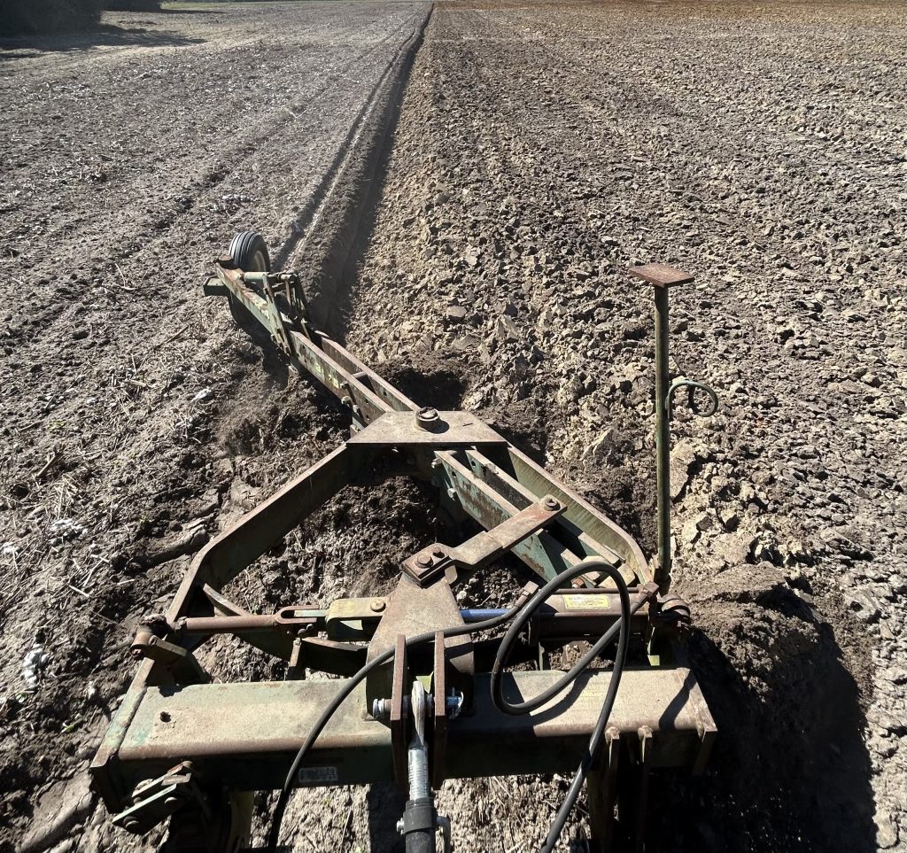 moldboard plow in field